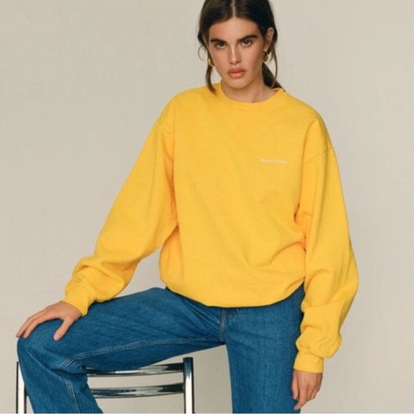 NWT Sporty & Rich Classic Crewneck - Sunflower - Picture 2 of 7